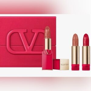 Valentino Rosso Lipstick Set- 1 lipstick & 2 refills!! NIB!!!